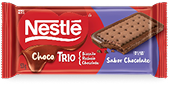 Chocolate Nestlé Choco Trio sabor Chocolate