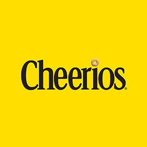 logo da marca cheerios em preto no fundo branco