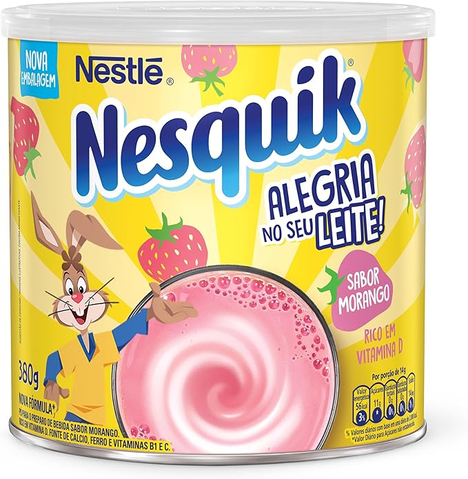 Achocolatado em Pó Morango Nesquik 380g